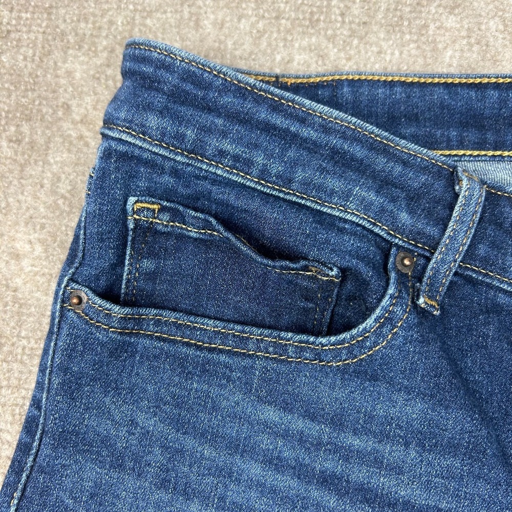 Levi's 711 Skinny Jeans Womens 30 Blue Denim Whiskered Cotton Stretch Streetwear - Picture 7 of 16